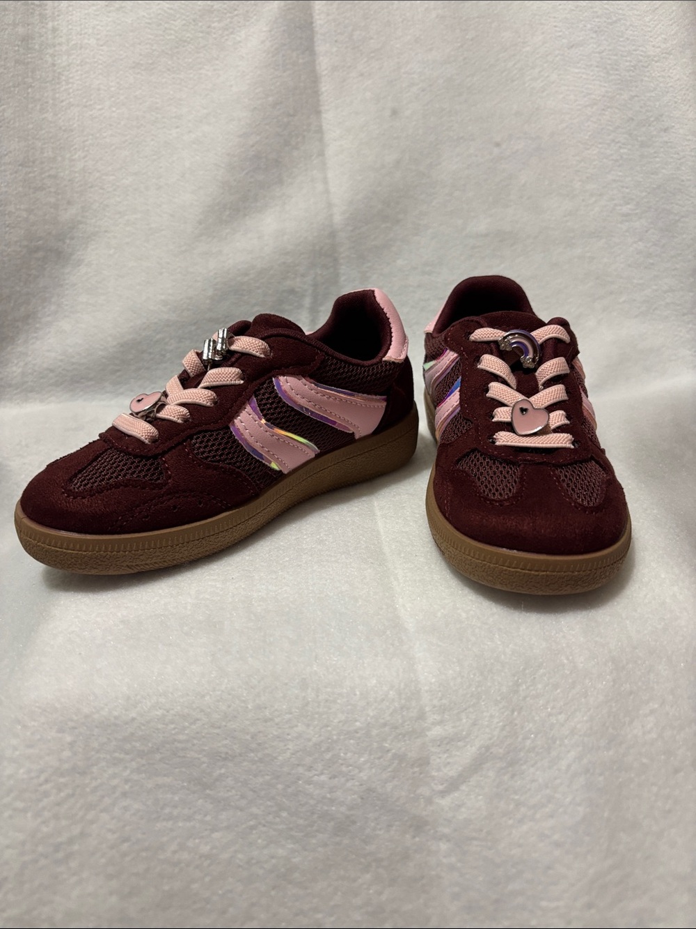 Steve Madden Little Kids Burgundy and Pink Casual Sneakers